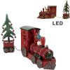 Clayre & Eef 6PR4239 Tren cu decorare LED roșu verde 30x7x21 cm Casă de țară