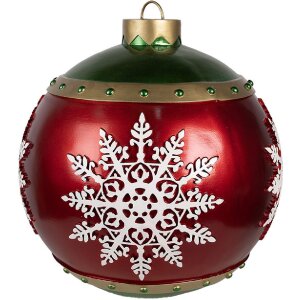 Clayre & Eef 6PR4249 Weihnachtskugel Rot Polyresin...