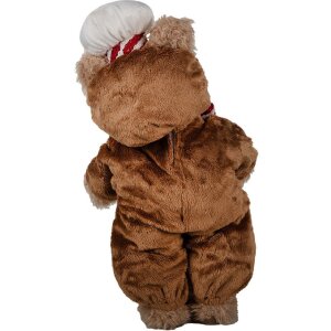 Clayre & Eef 65622 Dekoration Bär Braun Rot 22x16x43 cm