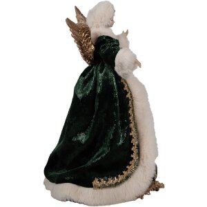 Clayre & Eef 65624 Deko Engel Textil Beige Grün 20x15x28 cm