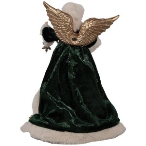 Clayre & Eef 65624 Deko Engel Textil Beige Grün 20x15x28 cm