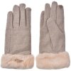 Juleeze JZGL0090BE Handschuhe beige mit Kunstfell 9x23x2 cm Touchscreen