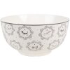 Clayre & Eef LGDBO Supa Bowl Porțelan alb gri Ø 14x7 cm 500 ml