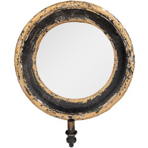 Clayre & Eef 52S313 Wandspiegel mit Lampe Braun...