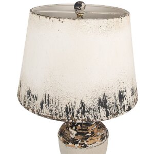 Clayre & Eef 6LMC0091 Tischlampe Beige Ø 32x60...