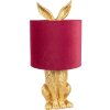 Clayre & Eef 6LMC0099GOVBU Tischlampe Kaninchen Gold Rot Ø 20x43 cm E27 60W