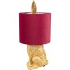 Clayre & Eef 6LMC0099GOVBU Tischlampe Kaninchen Gold Rot Ø 20x43 cm E27 60W