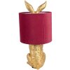 Clayre & Eef 6LMC0099GOVBU Tischlampe Kaninchen Gold Rot Ø 20x43 cm E27 60W