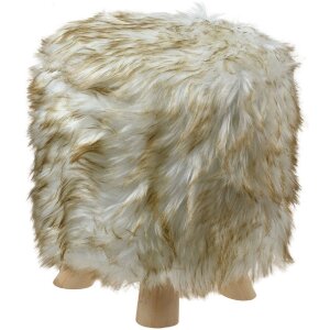 Clayre & Eef 65730 Hocker Weiß Braun Holz...