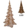 Clayre & Eef 6PR3905GG Weihnachtsbaum LED Braun Beige 26x23x42 cm 3xAA