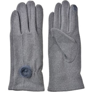 Juleeze JZGL0107 Handschuhe grau 9x23x1 cm mit Pompon...