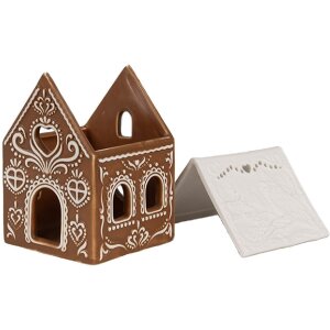 Clayre & Eef 6CE1742 Teelichthalter Haus Braun...