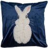 Clayre & Eef KT021.360 Husă de pernă Blue White Bunny 45x45 cm Poliester