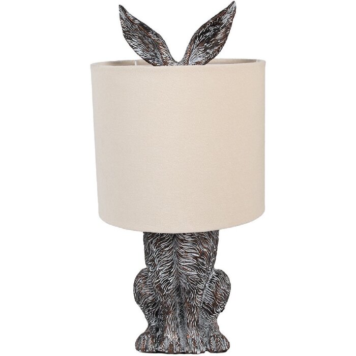 Clayre & Eef 6LMC0099VBE Lampă de masă Rabbit Design Ø20x43cm E27 60W Brown Beige