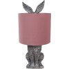 Clayre & Eef 6LMC0099VP Lampă de masă Rabbit Ø20x43 cm maro roz E27 60W