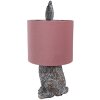 Clayre & Eef 6LMC0099VP Lampă de masă Rabbit Ø20x43 cm maro roz E27 60W