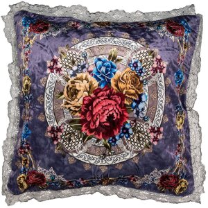 Clayre & Eef KT030.054 Kissenhülle Violett Beige...