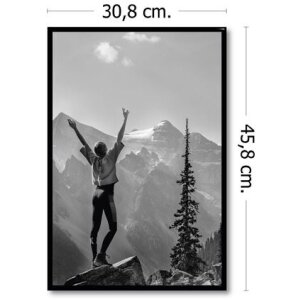 Haes Deco Kunststoff-Fotorahmen Easy Frame Schwarz 30x45 cm Abgerundetes Profil