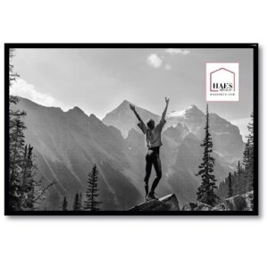 Haes Deco Kunststoff-Fotorahmen Easy Frame Schwarz 30x45 cm Abgerundetes Profil