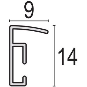 Haes Deco cadru foto din plastic EF7B Easy Frame negru 40x50 cm montare pe perete