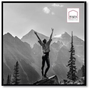 Haes Deco EF18B Easy Frame Kunststoff-Fotorahmen Schwarz...