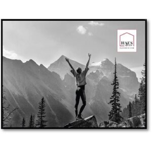 Haes Deco Kunststoff-Fotorahmen EF19B Easy Frame Schwarz 60x80 cm