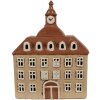 Clayre & Eef 6CE1880 Teelichthalter Haus Beige Braun 20x10x26 cm Keramik
