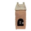 Clayre & Eef 6CE1895 Teelichthalter Haus Keramik Braun Beige 12x9x28 cm