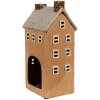 Clayre & Eef 6CE1869 Teelichthalter Haus Keramik Orange-Beige 11x9x22 cm