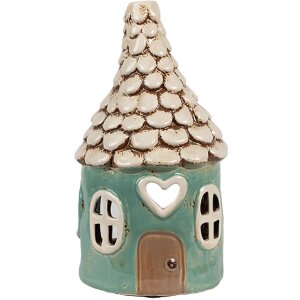 Clayre & Eef 6CE1873 Teelichthalter Haus Keramik...