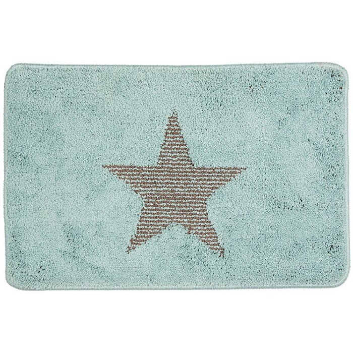 Clayre & Eef BM0009BL Covoraș de baie Star Motif albastru 58x38x1 cm
