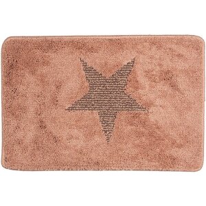 Clayre & Eef BM0009P Badematte Stern Motiv 58x38 cm Rosa