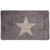 Clayre & Eef BM0010G Badematte Stern Grau 78x48x1 cm