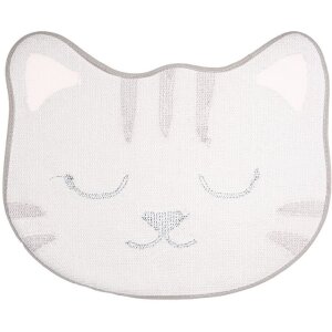Clayre & Eef BM0012 Badematte Katze Grau 60x50 cm