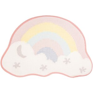 Clayre & Eef BM0016 Badematte Regenbogen Wolke 60x40 cm