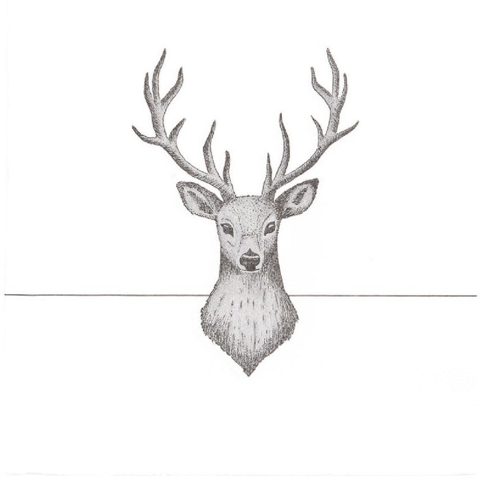 Clayre & Eef 73089 Papierservietten Hirsch 33x33 cm 20 Stück