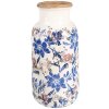 Clayre & Eef 6CE1928L Vase Blumendekor Beige Blau Ø15x32 cm