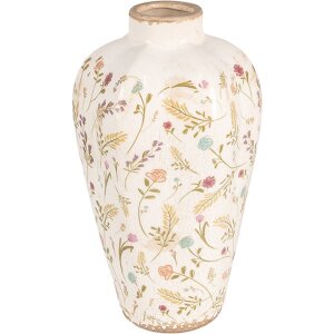 Clayre & Eef Vase 6CE1937S Blumendekor Ø 17x30 cm