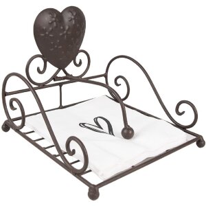 Clayre & Eef 73087 Papierservietten Herzmotiv 33x33 cm 20 Stück