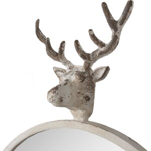 Clayre & Eef 52S321 Oglindă ovală cap de cerb 50x10x89 cm