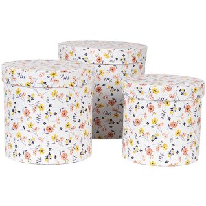 Clayre & Eef 66007 Hutschachtel Set 3er rund...