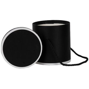 Clayre & Eef 66009Z Geschenkbox Schwarz Ø 12x12 cm Karton