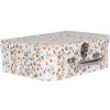 Clayre & Eef 66012 Dekokoffer 3er Set Weiß Floral 30x22x9 bis 20x17x8 cm