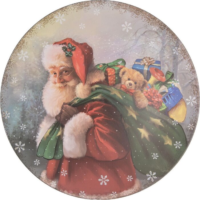 Clayre & Eef 65761 Platzteller Ø 40 cm Rot Grün Landhausstil Weihnachten