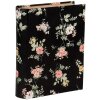 Clayre & Eef 66013Z Cutie în formă de carte Flori Negru 17x14x5 cm