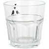 Clayre & Eef LBSGL0011 Pahar de băut 200 ml design romantic cu inimă de pasăre Ø 8x8 cm