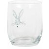 Clayre & Eef RUBGL0001 Pahar de băut Rabbit Transparent Ø 8x9 cm 300 ml