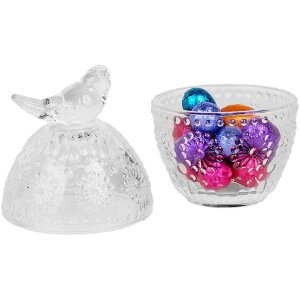 Clayre & Eef 6GL5000 Borcan de depozitare cu capac Ø 9x16 cm