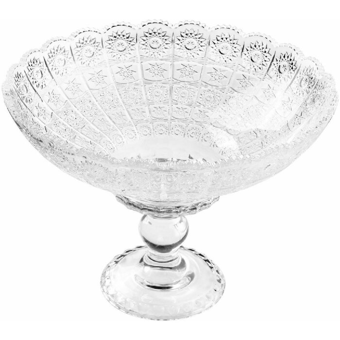 Clayre & Eef 6GL5016 Bol pe picior Transparent Ø 32x21 cm Sticlă