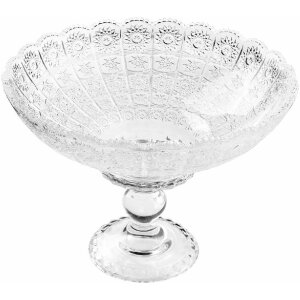 Clayre & Eef 6GL5016 Bol pe picior Transparent...